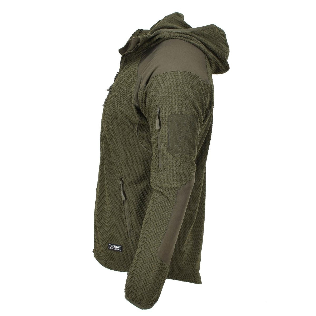 Blochl Brand Military Style Fleece Thermal Jacket huva förstärkt Olive New