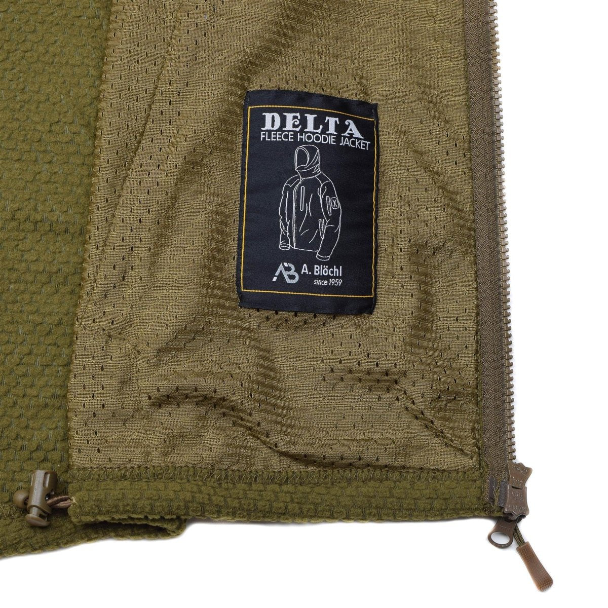 Blochl Brand jacka i militärstil med luva termisk fleece förstärkt prärievarg NYHET