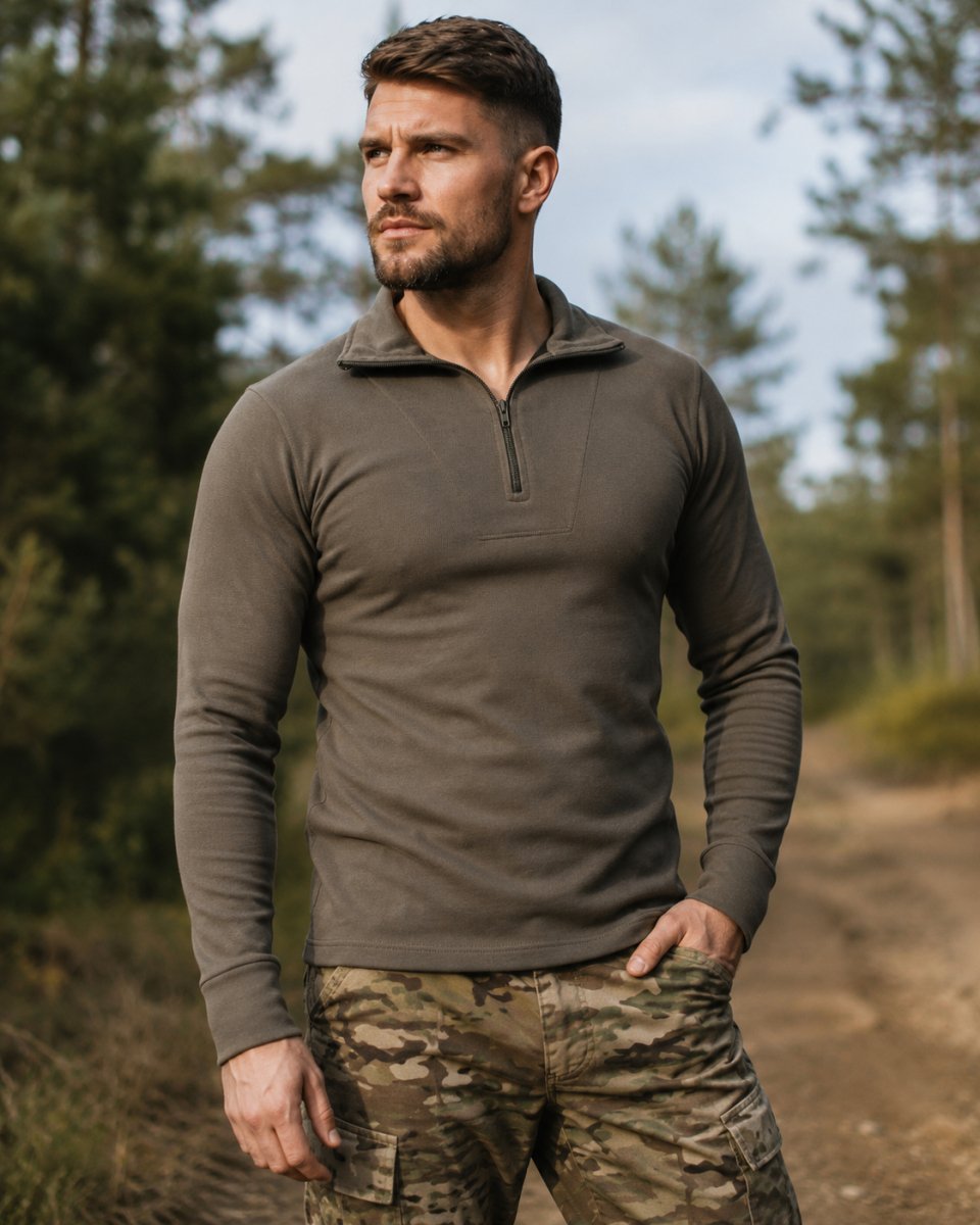 Blochl Brand Military Style Jersey Shirts Thermal High Neck Undershirts New