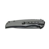 BOKER Black Carbon vikbar fickkniv 440A rostfritt stål kolfiberhandtag