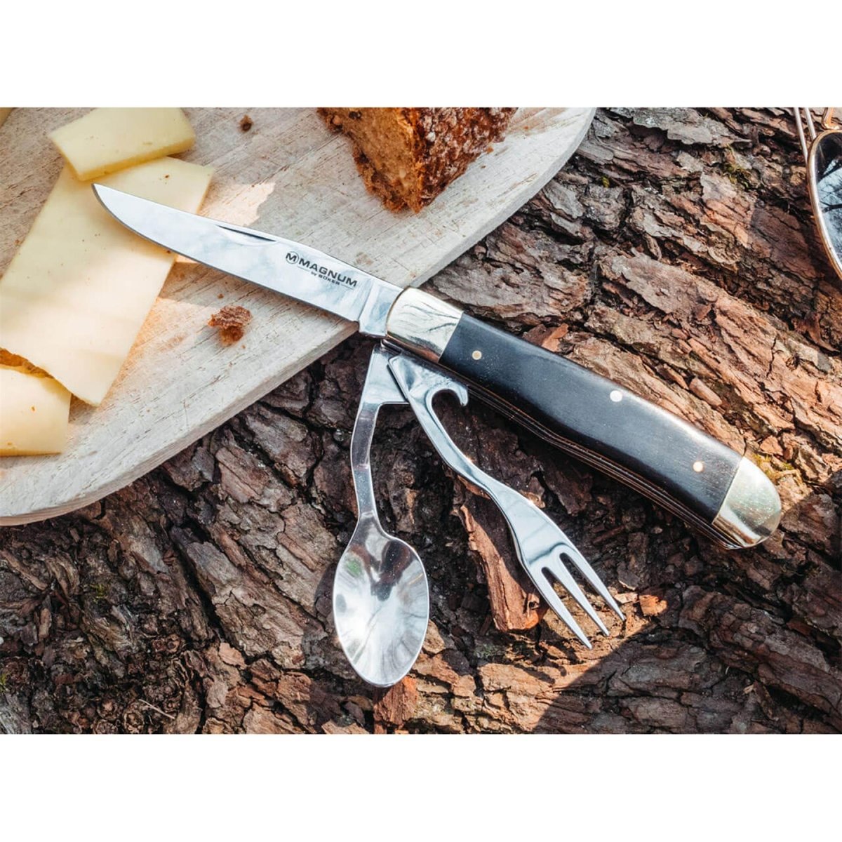BOKER BON APPETITE POCKT CESTLERY SET Knivskedgaffel 440A Stål Trähandtag