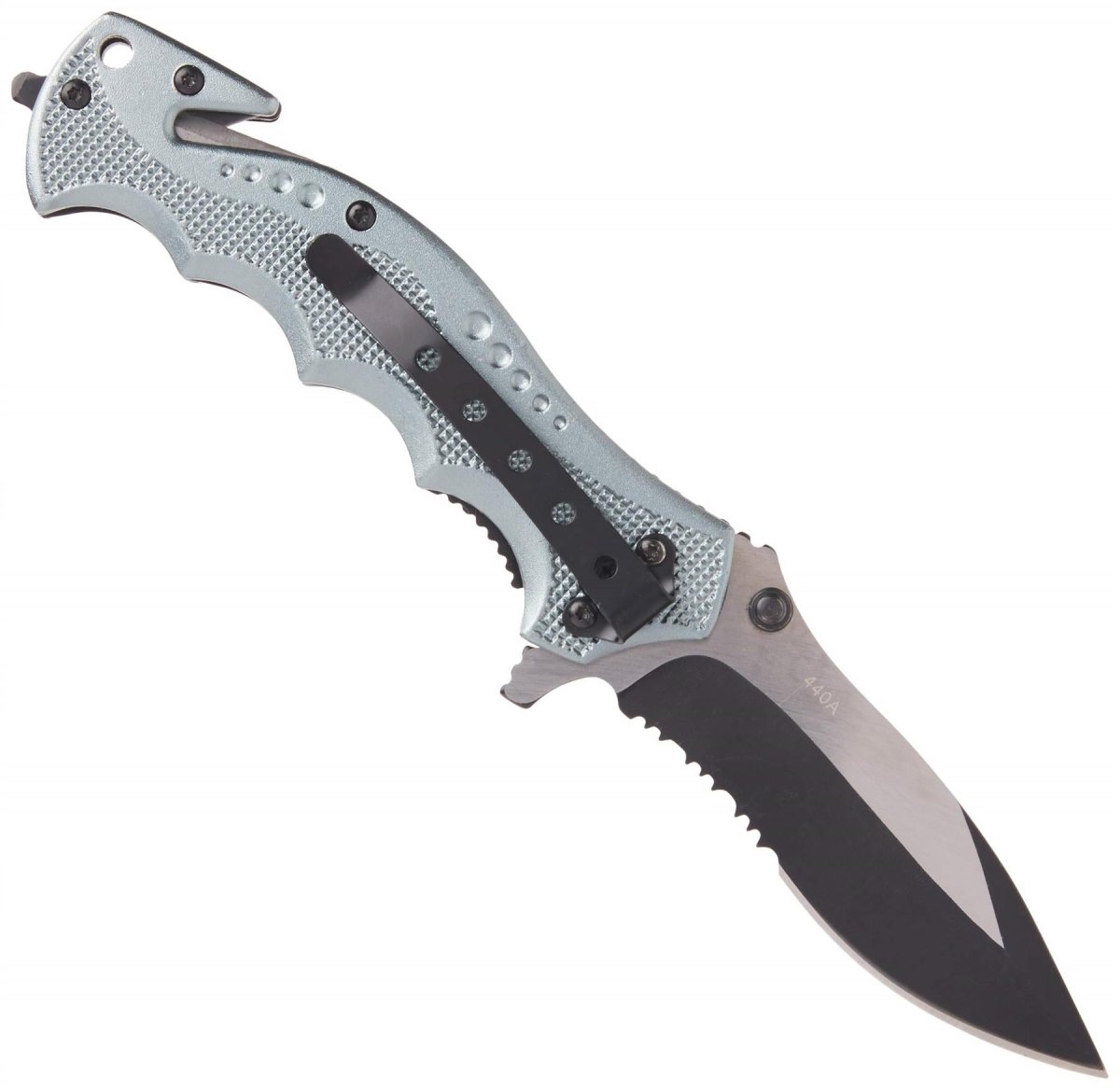 Boker Brand fällbar fickkniv Hero grått rostfritt stål 440A aluminium handtag