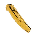 Boker Gold finger folding pocket knife anodized stainless steel 440A linerlock - GoMilitar