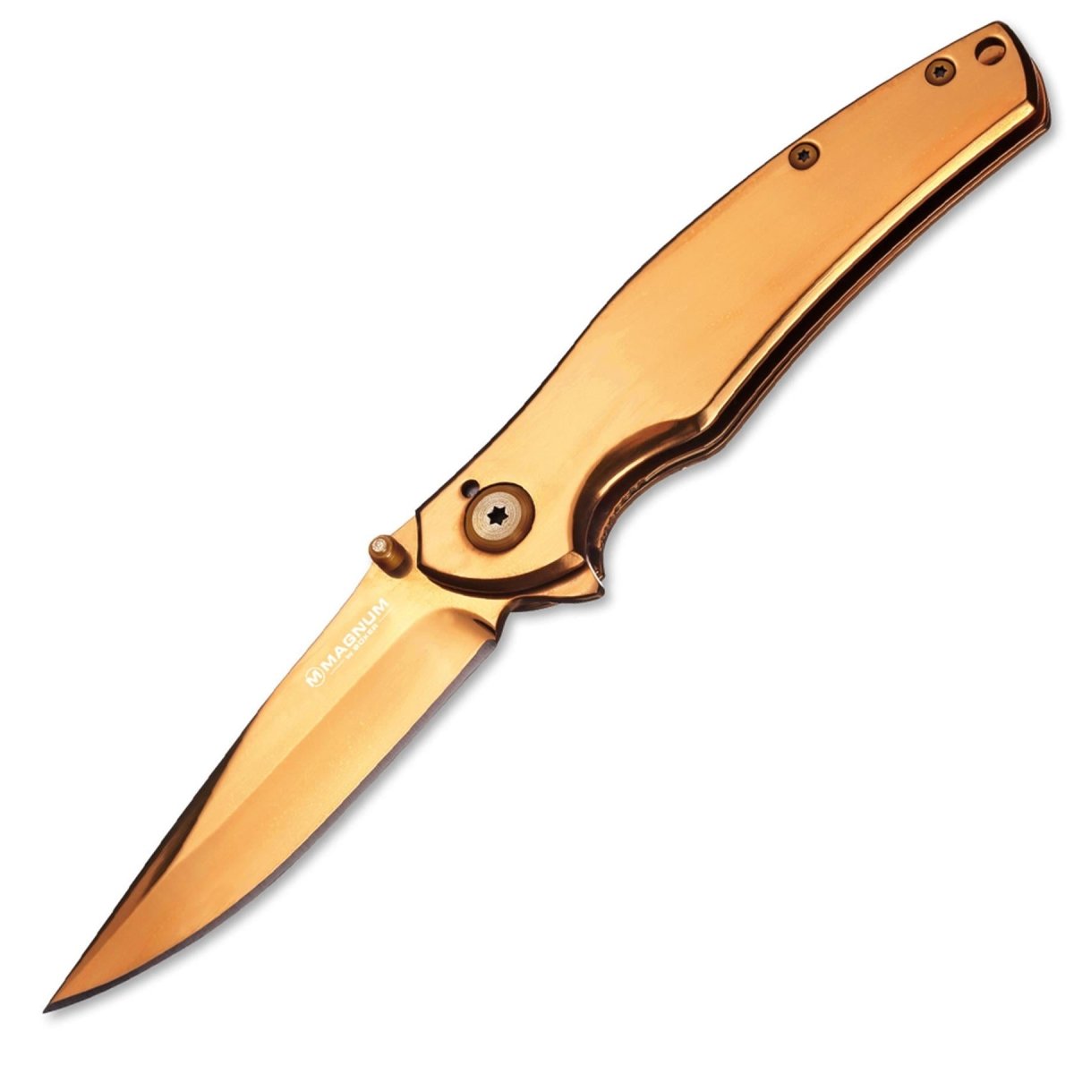Boker Gold fingervikbar fickkniv anodiserad rostfritt stål 440A linerlock