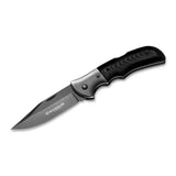 BOKER Grå Eminence Fickkniv hopfällbar kompakt svart micarta handtag 440A stål
