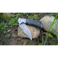BOKER Grå Eminence Fickkniv hopfällbar kompakt svart micarta handtag 440A stål