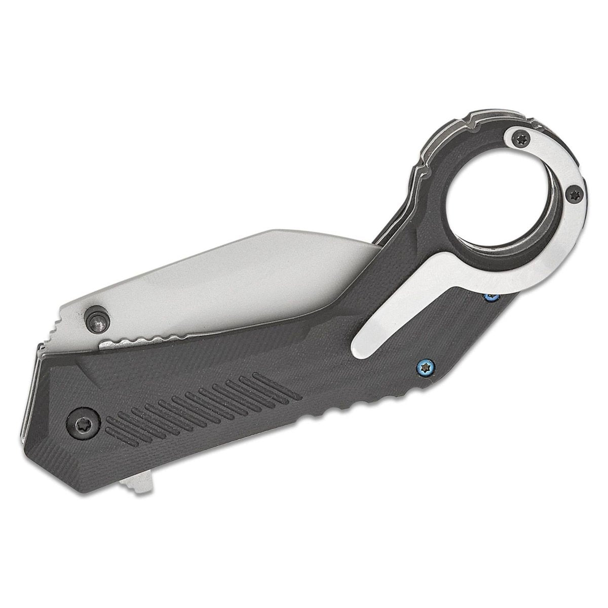 Boker Magnum Velcon taktisk fickkniv Hawkbill 440C stålblad G10 Handtag