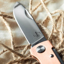 Boker Plus Atlas fällbar fickkniv 12C27 stålblad Kopparhandtag brons