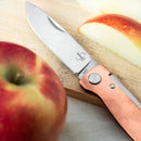 Boker Plus Atlas fällbar fickkniv 12C27 stålblad Kopparhandtag brons