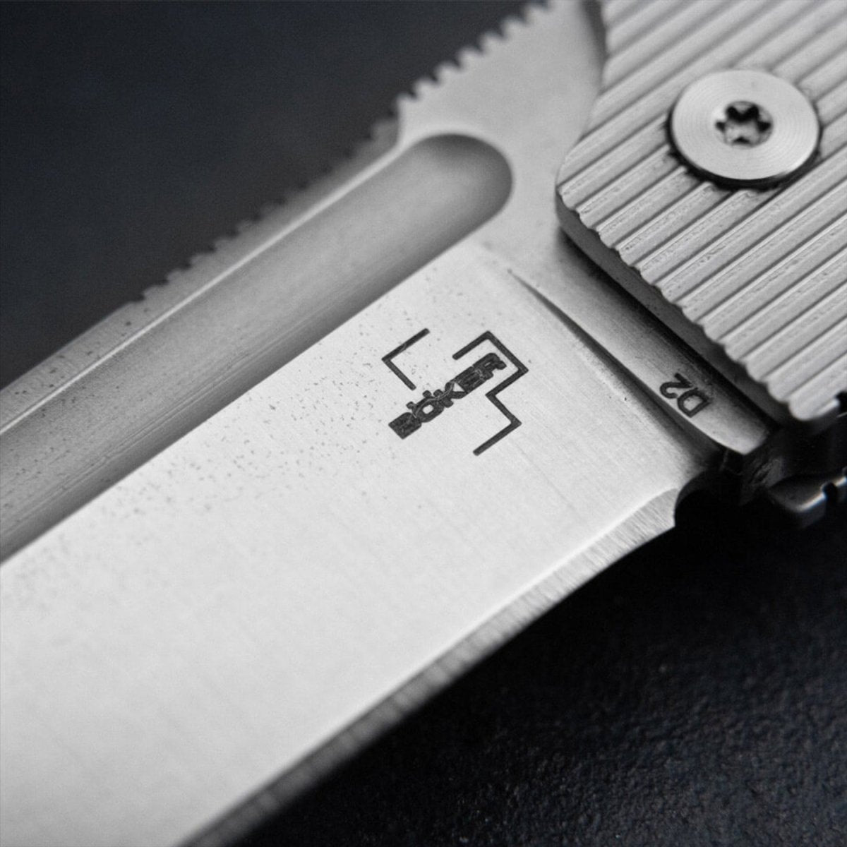 Boker Plus BabyX fällbar fickkniv D2 Blade Rostfritt stål Handtag Grå