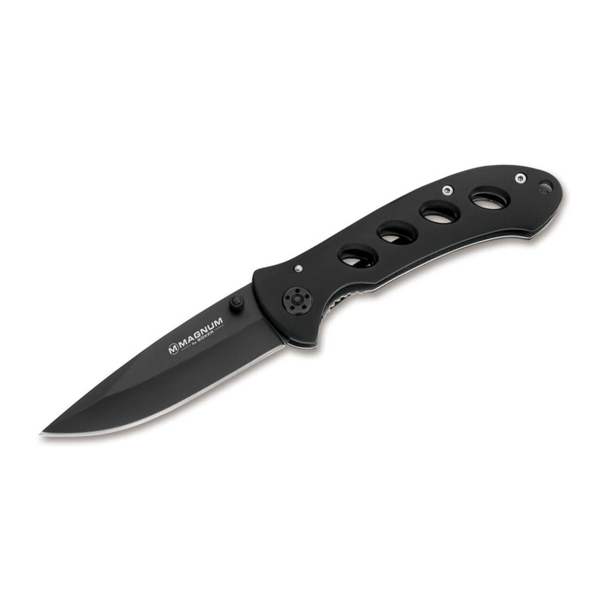 BOKER Shadow Fällbar fickkniv drop point form 440A rostfritt stål svart