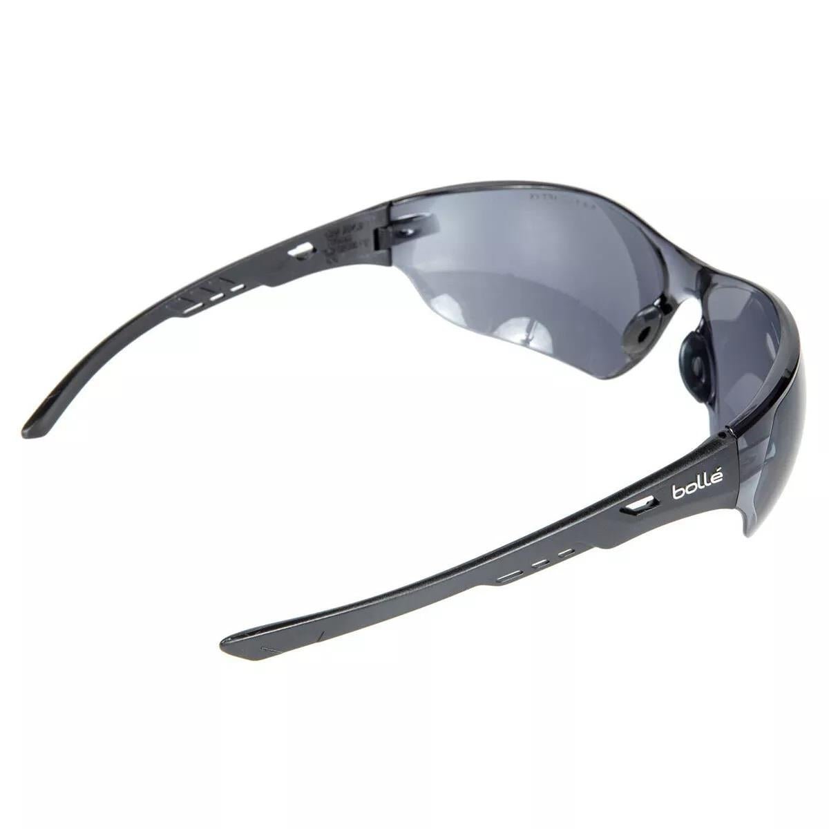Bolle Ness Tactical Glasses Hartable Black Frame Smoke Lens UV Protection