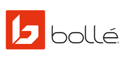 Red and white bold stylized letter B logo next to black lowercase 'bollé' text with a modern font on white background