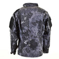 Brand Army Military Style Combat Jacket Mission Snake Black Camouflage Uniform