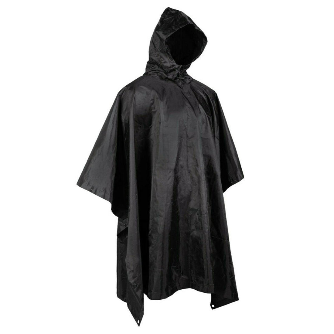 Brand Army Style Waterproof Rain Ripstop Poncho Cape Military Black