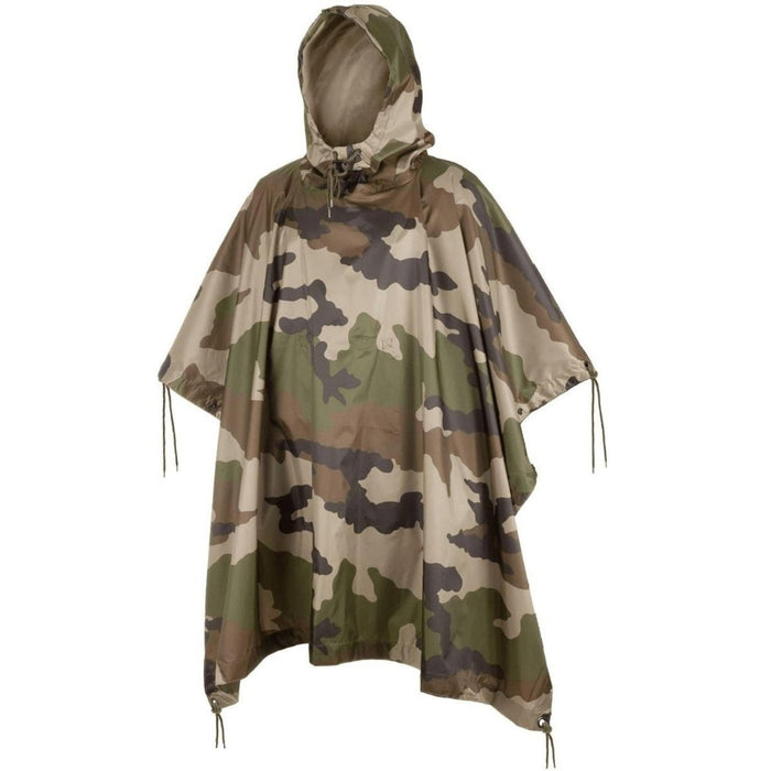 Militär stil CCE kamouflage vattentät ripstop poncho cape med huva för utomhusbruk och taktisk användning