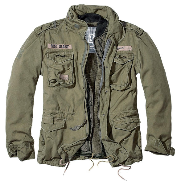 Brandit Classic M65 Giant Jacket Militär vintage stil borttagbar foderolivoliv