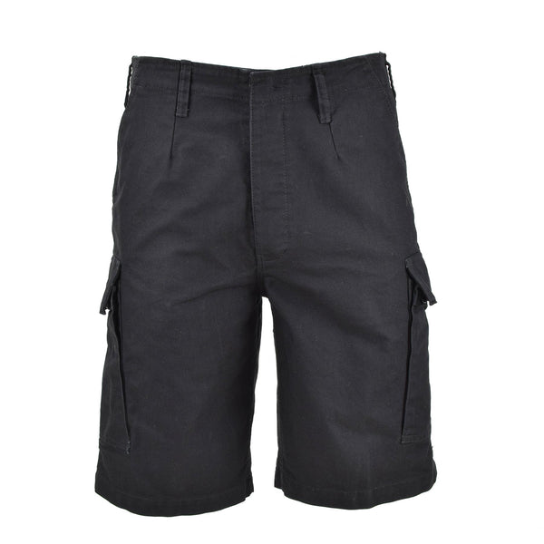 Mil-Tec Brand German Army Style Black Prewashed Molskin Bermuda Military Shorts
