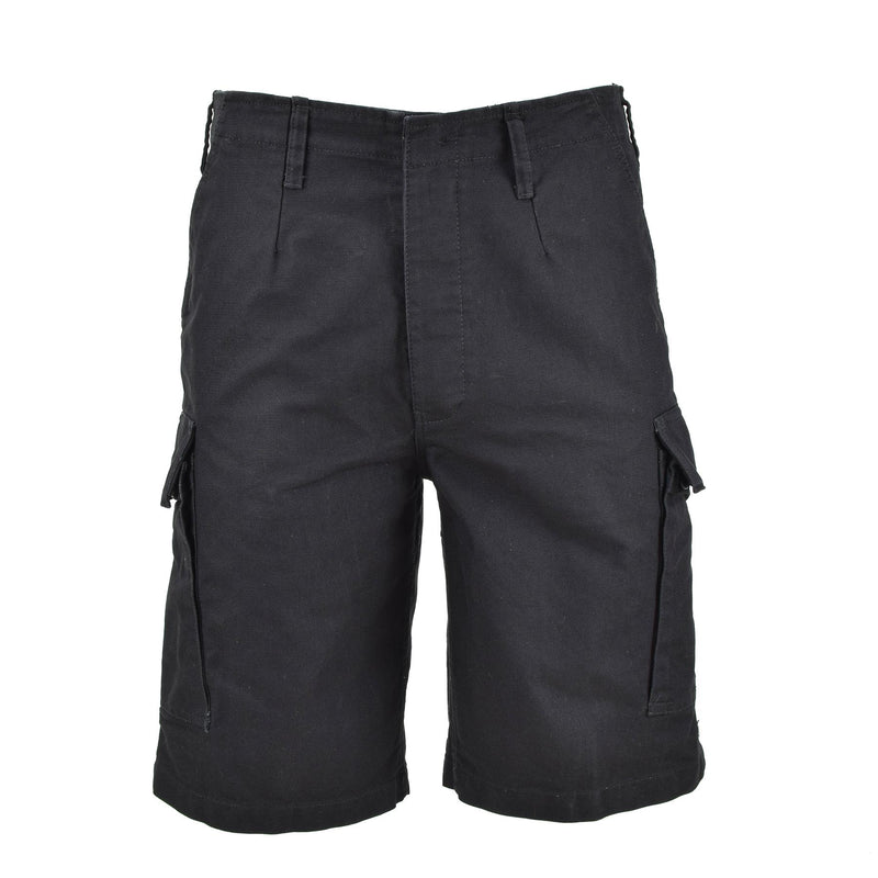 Mil-Tec Brand German Army Style Black Prewashed Molskin Bermuda Military Shorts