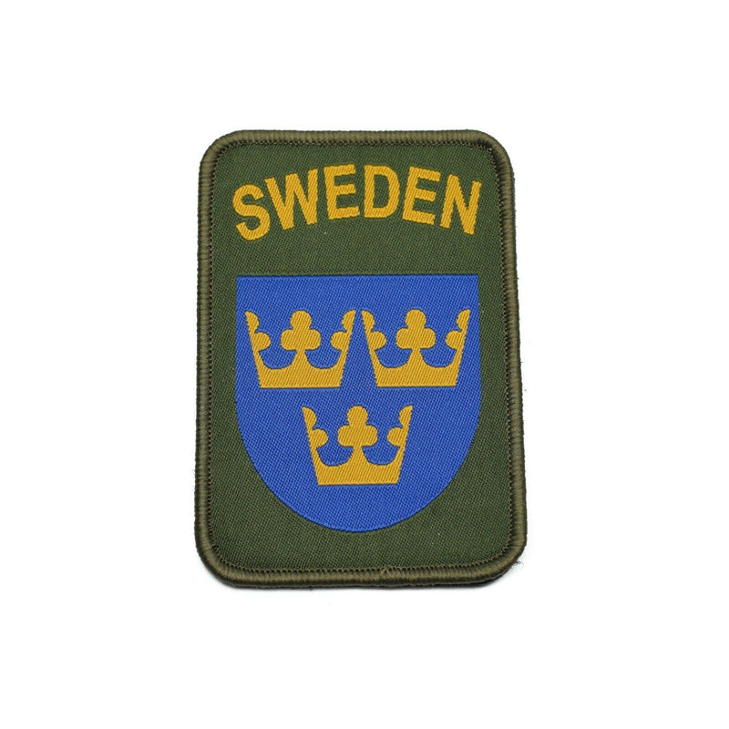 Äkta Sverige Army Patch Clothing Loop och Hood Sverige Military Three Crowns