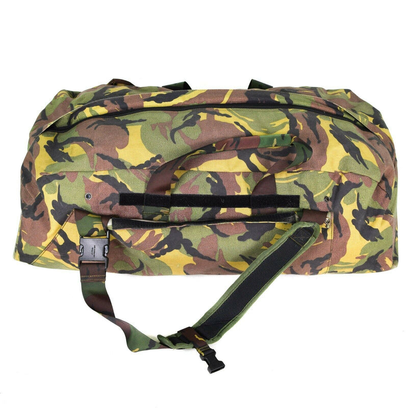 Äkta holländska armé DPM Woodland Weekend Bag Carrier Pouch Pack Duffel ryggsäck
