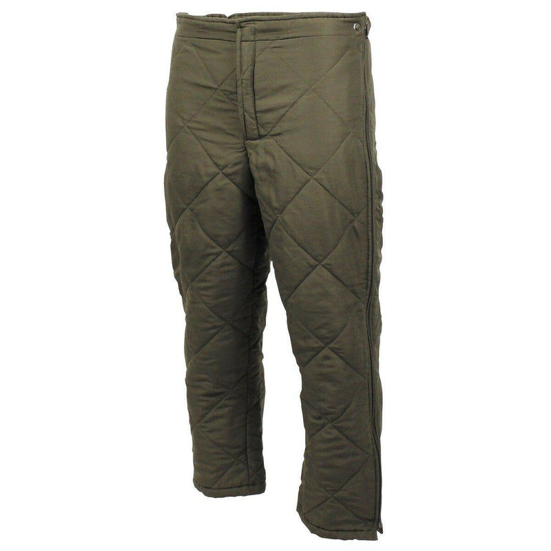 Äkta österrikiska armébyxor foder varmare olivgröna termiska byxor leggings