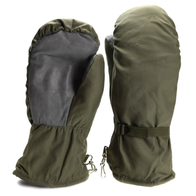 Original tysk armé olivgrå camo mittens bw militär fråga stridshandskar