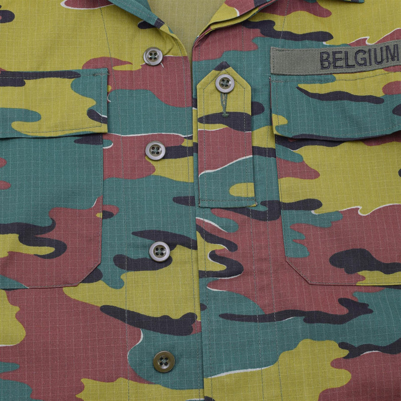 Original Belgian Army Field Combat Shirts Ripstop BDU Jigsaw Troops Jacket Ny