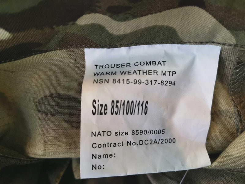 Äkta brittiska armébyxor militär strid mtp last tempererade byxor nya