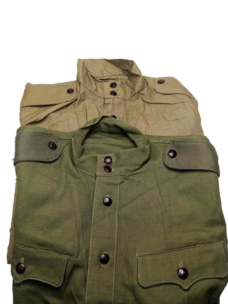 Original Bulgarian Army Olive Khaki Shirt Jacket Combat Military Long Sleeve
