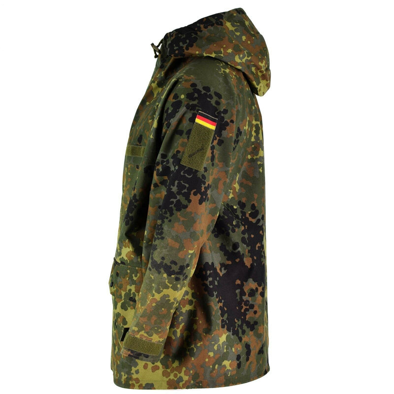 Original German Army Field Jacket Goretex Flecktarn Waterproof Rain Parka Ny