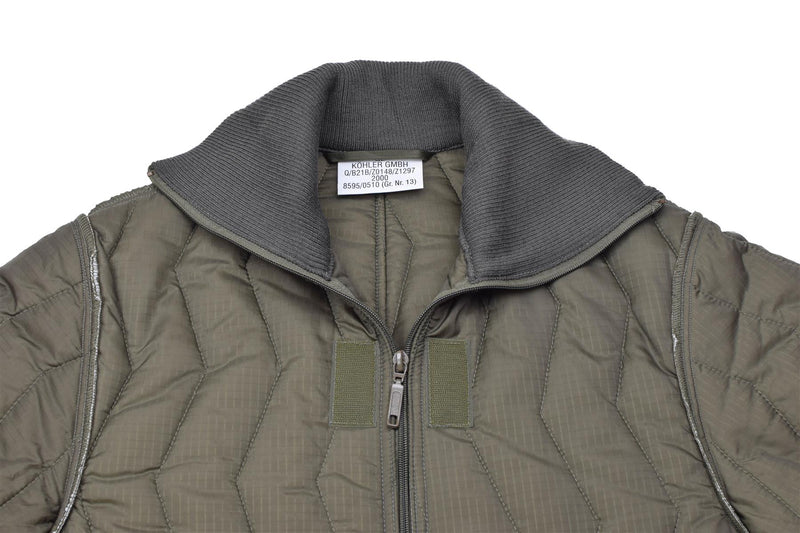 Original tysk militär täckning quiltad foder vinter jumpsuit foder oliv ny