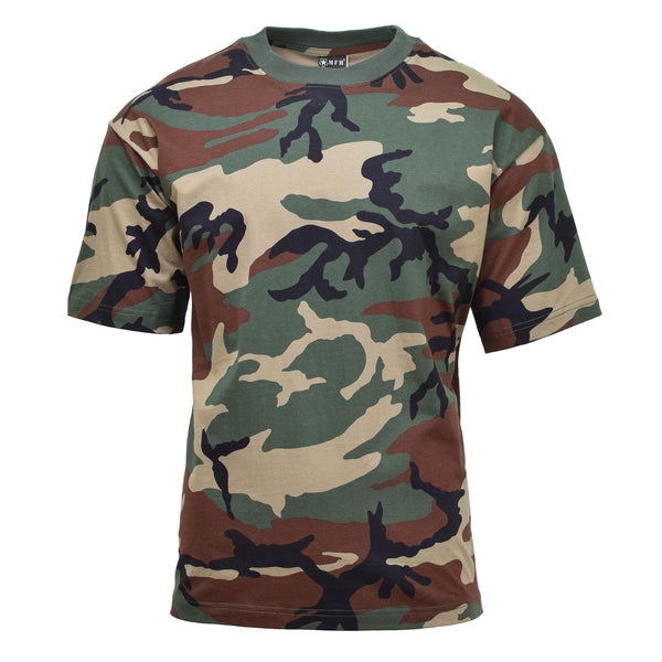 MFH U.S. Military Style Kort ärm T-shirt skogskamouflage underskjortor
