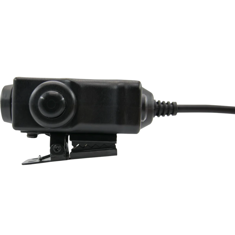 EARMOR M51 PTT kommunikationsadapter Kenwood 2-stifts radiokontakt Svart