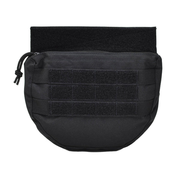 Mil-Tec Dropdown Pouch Liten Tactical Utility Bag Front Panel Molle Type Black
