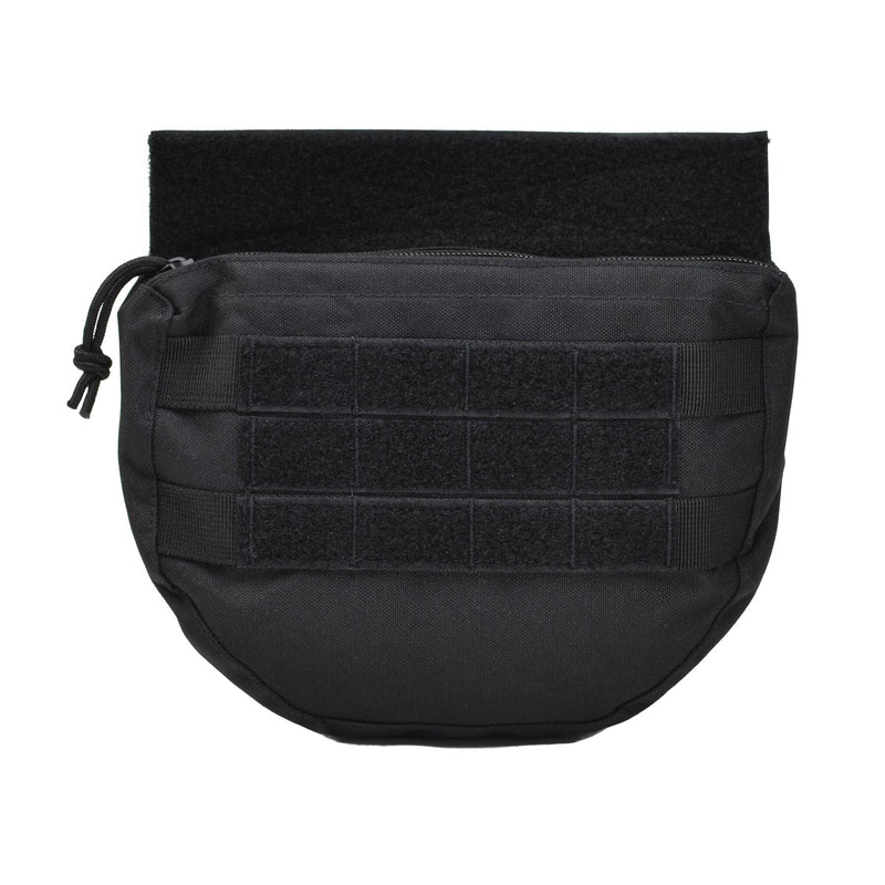 Mil-Tec Dropdown Pouch Liten Tactical Utility Bag Front Panel Molle Type Black