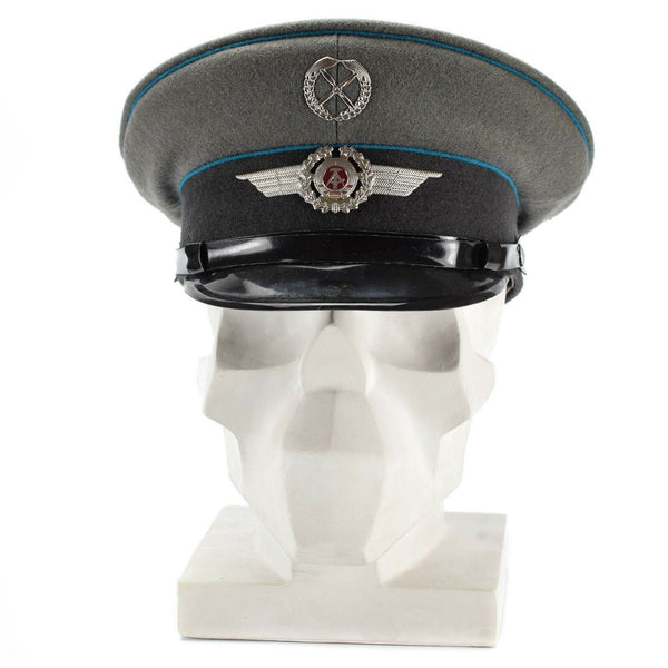 Original Östtysk NVA Army Visor Cap Air Forces Military Peaked Hat Ny