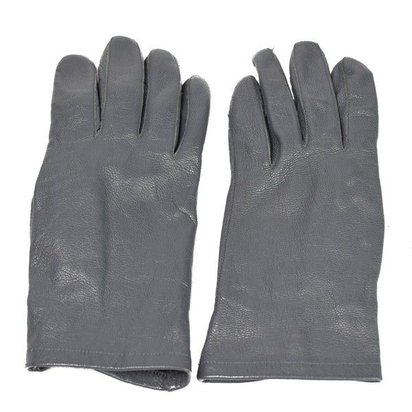 Original Tyskland Army Leather Gloves Grey Tactical Military Surplus Issue