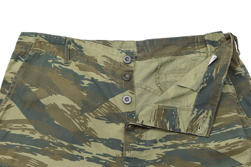 Äkta grekiska armé BDU -byxor Lizard Camo Ripstop Grekland Militäröverskottsbyxor