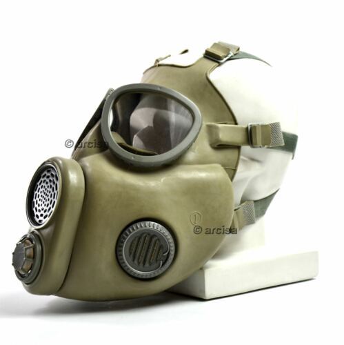 Tjeckiska tjeckoslowakiska arméns militära gasmask M-10. Ny fullständig uppsättning. CZ Gas Mask M10