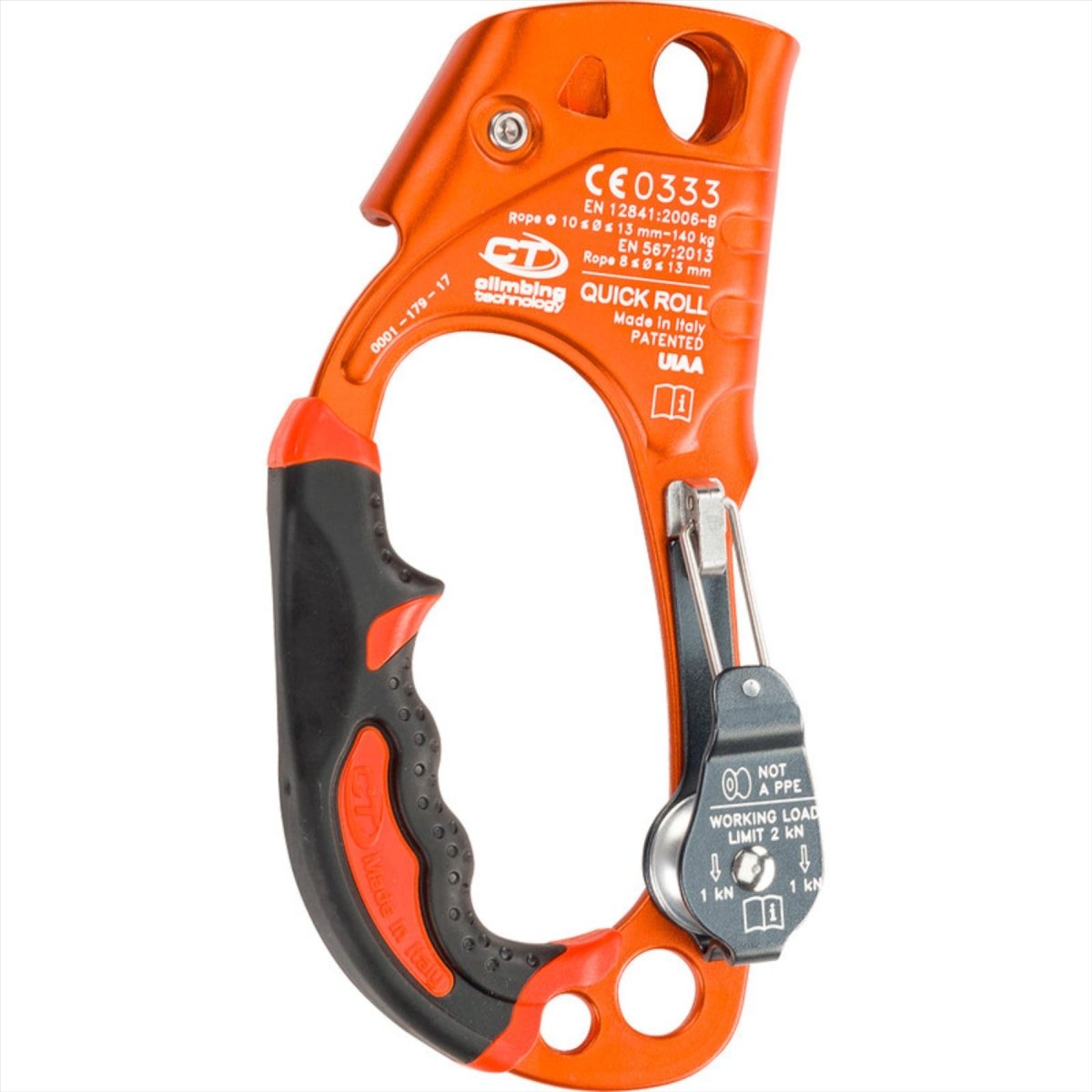 Klätterteknik Quick Roll övergjutet handtag Ascender Integrated Remskiva
