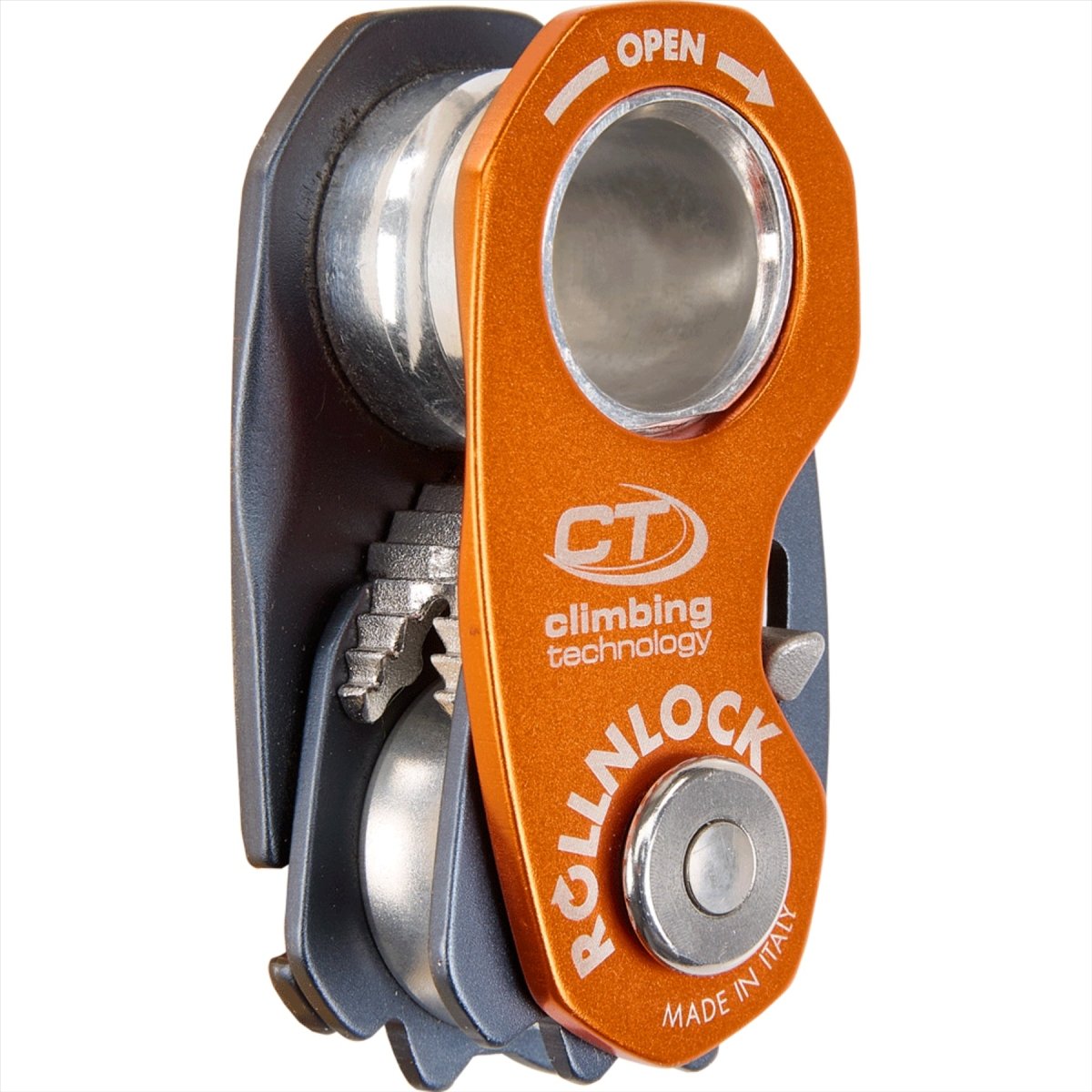 Klätterteknik ROLLNLOCK Remskiva Device Rope Clamp 3 i 1 Device Orange