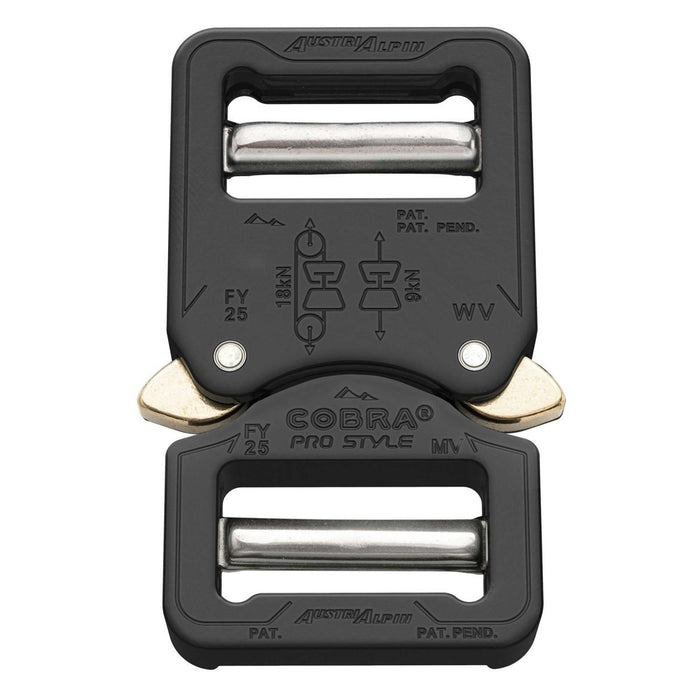 COBRA PRO STYLE Bältesspänne 25 mm Quick Release Heavy Duty Aluminium Svart - GoMilitar