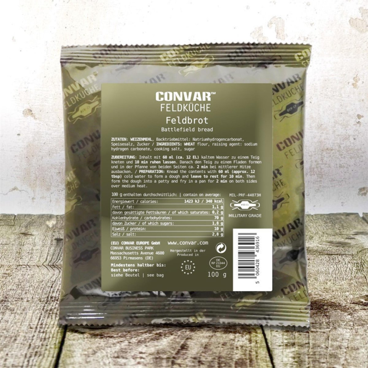 CONVAR Fältbrödmix Lång hållbarhet Camping Utomhus Akutmat