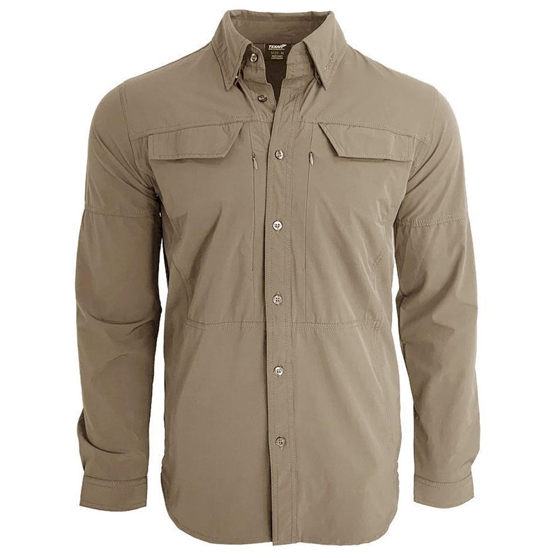 Texar Long-Sleeve Military Shirt Slim Fit Dålig plagg Klassiska armétröjor
