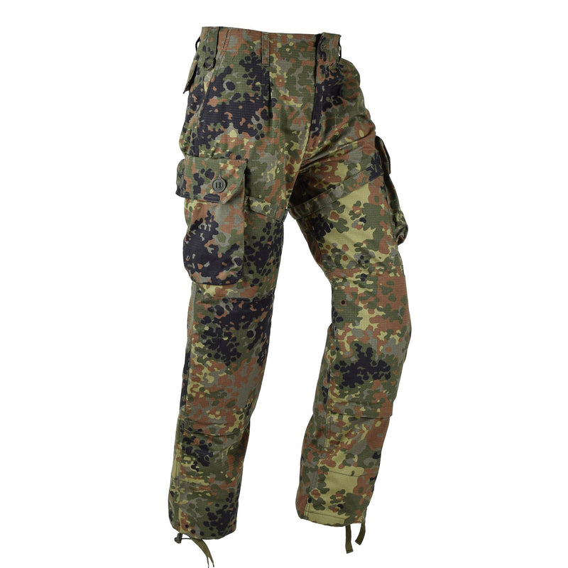 Tacgear Brand German Army Style Field Cargo Combat Pants Flecktran Camo Ripstop
