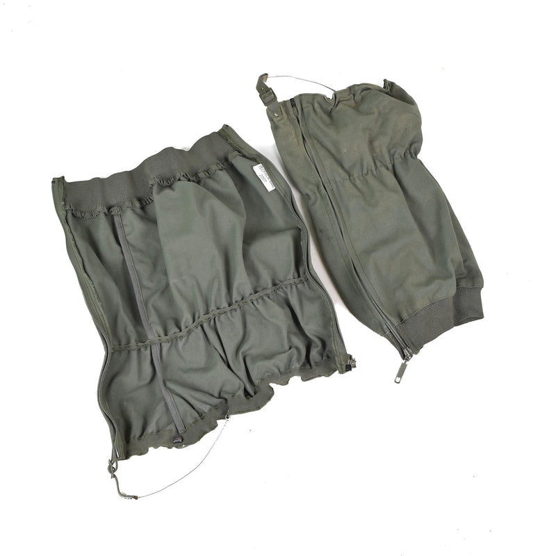 Autentiska franska militära trupper Combat Gaiters od oliv militäröverskott