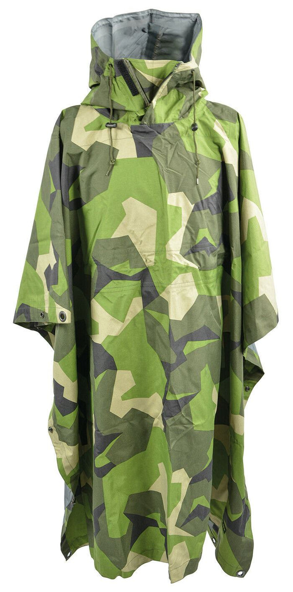 Ale-Tex 3 Layer Army Style Waterproof Rain Poncho Cape PTF Membrane M90 ​​Camo