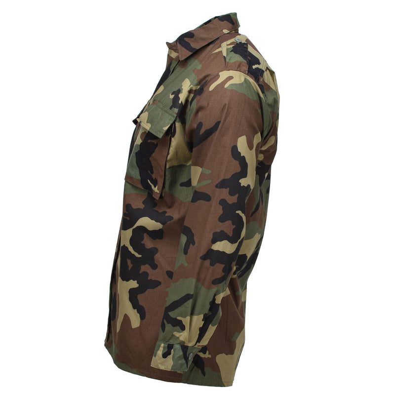 Original kroatiska militära utgåva skjorta bomull bdu skog camo armé överskott ny