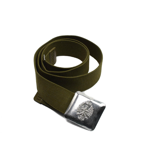 Äkta spanska armébältet Vintage Canvas Metal Buckle Formal Belt Military Issue